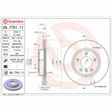 Brembo OE 2000 BMW 323Ci/99-00 323i/01-06 325Ci/01-02 Z3 Front Prem UV Coat Equivalent Rotor by Brembo 09-7701-11-BRE