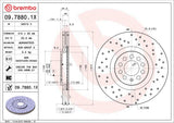 Brembo OE Front Brake Kit (Prem LowMet Pads/Prem Cross Drill UV Coat Rotors) - VW/Audi by Brembo KTX4090-BRE
