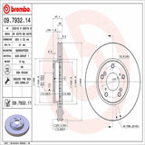Brembo OE Front Brake Kit (Prem NAO Ceramic Pads/Prem UV Coat Rotors) - 97-99 Acura CL by Brembo KT00739-BRE