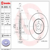 Brembo OE Front Brake Kit (Prem NAO Ceramic Pads/Prem UV Coat Rotors) - 01-06 Chrysler Sebring/Dodge Stratus by Brembo KT00141-BRE