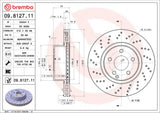 Brembo OE Front Brake Kit (Prem NAO Ceramic Pads/Prem UV Coat Rotors) - 01-02 Mercedes CL55 AMG by Brembo KT00B41-BRE