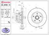 Brembo OE Front Brake Kit (Prem NAO Ceramic Pads/Prem Rotors) - 01-02 Ford Explorer Sport Trac by Brembo KT00074-BRE