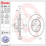 Brembo OE Front Brake Kit (Prem NAO Ceramic Pads/Prem UV Coat Rotors) - 2000 Toyota Celica/00-05 MR2 Spyder/01-09 Prius by Brembo KT00134-BRE