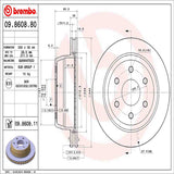 Brembo OE Rear Brake Kit (Prem NAO Ceramic Pads/Prem UV Coat Rotors) - 2003 Chevy Silverado 1500 by Brembo KT00016-BRE