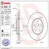 Brembo OE Front Brake Kit (Prem NAO Ceramic Pads/Prem UV Coat Rotors) - 02-08 Jaguar X-Type by Brembo KT00599-BRE