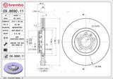 Brembo OE Front Brake Kit (Prem NAO Ceramic Pads/Prem UV Coat Rotors) - VW/Audi by Brembo KT00488-BRE