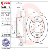 Brembo OE Rear Brake Kit (Prem NAO Ceramic Pads/Prem UV Coat Rotors) - 03-17 Chevy Express 2500/03-17 Savana 3500 by Brembo KT00436-BRE