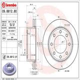 Brembo OE Rear Brake Kit (Prem NAO Ceramic Pads/Prem UV Coat Rotors) - 03-17 Chevy Express 2500/03-17 Savana 3500 by Brembo KT00902-BRE
