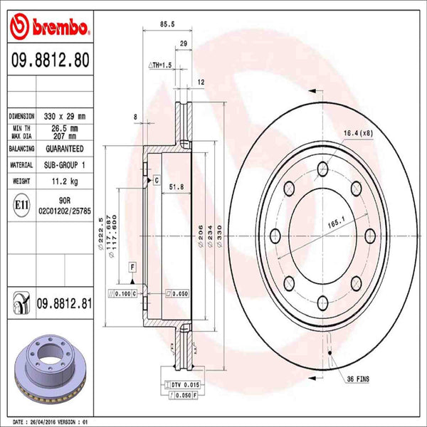 Brembo OE Rear Brake Kit (Prem NAO Ceramic Pads/Prem UV Coat Rotors ...