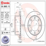 Brembo OE Rear Brake Kit (Prem NAO Ceramic Pads/Prem UV Coat Rotors) - 00-05 Ford Excursion/99-04 F-250 Super Duty by Brembo KT00033-BRE