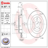 Brembo OE Rear Brake Kit (Prem NAO Ceramic Pads/Prem UV Coat Rotors) - 03-11 Ford Crown Victoria/10-11 Ranger by Brembo KT00864-BRE