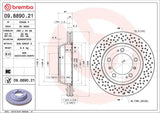 Brembo OE Rear Brake Kit (Prem LowMet Pads/Prem UV Coat Rotors) - Porsche by Brembo KT04417-BRE