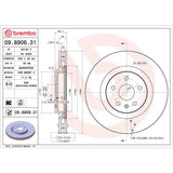 Brembo OE Front Brake Kit (Prem NAO Ceramic Pads/Prem UV Coat Rotors) - 15-17 WRX STI/17-20 BRZ by Brembo KT00986-BRE