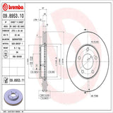 Brembo OE Front Brake Kit (Prem NAO Ceramic Pads/Prem UV Coat Rotors) - 01-07 Ford Escape/05-07 Mercury Mariner by Brembo KT00052-BRE
