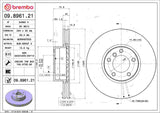 Brembo OE Front Brake Kit (Prem LowMet Pads/Prem UV Coat Rotors) - BMW by Brembo KT04411-BRE