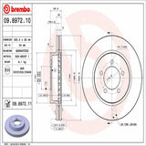 Brembo OE Front Brake Kit (Prem NAO Ceramic Pads/Prem UV Coat Rotors) - 02-05 Ford Explorer by Brembo KT00858-BRE