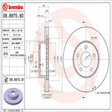 Brembo OE Front Brake Kit (Prem NAO Ceramic Pads/Prem UV Coat Rotors) - 01-02 Ford Explorer Sport Trac by Brembo KT00049-BRE