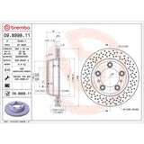 Brembo OE Rear Brake Kit (Prem LowMet Pads/Prem UV Coat Rotors) - Porsche by Brembo KT04421-BRE