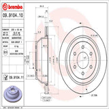 Brembo OE Rear Brake Kit (Prem NAO Ceramic Pads/Prem UV Coat Rotors) - 08-17 Buick Enclave by Brembo KT00804-BRE