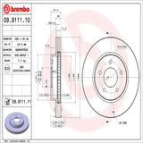 Brembo OE Front Brake Kit (Prem NAO Ceramic Pads/Prem UV Coat Rotors) - 05-06 Chevy Equinox/2006 Pontiac Torrent by Brembo KT00757-BRE