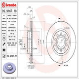 Brembo OE Front Brake Kit (Prem LowMet Pads/Prem UV Coat Rotors) - 06-08 Audi A3/10-13 A3/06-09 A3 Quattro by Brembo KT04240-BRE