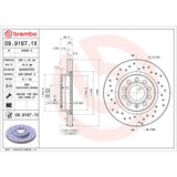 Brembo OE Front Brake Kit (Prem LowMet Pads/Prem Cross Drill UV Coat Rotors) - 06-08 Audi A3/10-13 A3/06-09 A3 Quattro by Brembo KTX4068-BRE