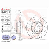 Brembo OE Front Brake Kit (Prem LowMet Pads/Prem Cross Drill UV Coat Rotors) - BMW by Brembo KTX4103-BRE