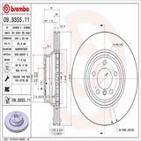 Brembo OE Front Brake Kit (Prem NAO Ceramic Pads/Prem UV Coat Rotors) - BMW by Brembo KT00A93-BRE