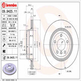 Brembo OE Rear Brake Kit (Prem NAO Ceramic Pads/Prem UV Coat Rotors) - BMW by Brembo KT00A91-BRE