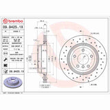 Brembo OE Rear Brake Kit (Prem NAO Ceramic Pads/Prem Cross Drill UV Coat Rotors) - BMW by Brembo KTX0171-BRE