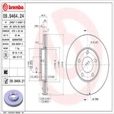 Brembo OE Front Brake Kit (Prem NAO Ceramic Pads/Prem UV Coat Rotors) - 04-13 Mazda 3/09-13 3 Sport/06-10 5/12-15 5 by Brembo KT00598-BRE