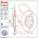 Brembo OE Front Brake Kit (Prem NAO Ceramic Pads/Prem UV Coat Rotors) - 04-13 Mazda 3/09-13 3 Sport/06-10 5/12-15 5 by Brembo KT00596-BRE