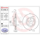 Brembo OE Front Brake Kit (Prem NAO Ceramic Pads/Prem UV Coat Rotors) - 13-19 Ford Escape/13-18 Focus/15-19 Lincoln MKC by Brembo KT00689-BRE