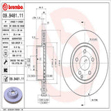 Brembo OE Front Brake Kit (Prem NAO Ceramic Pads/Prem UV Coat Rotors) - 02-04 Mercedes C32 AMG by Brembo KT00788-BRE