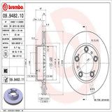 Brembo OE Front Brake Kit (Prem NAO Ceramic Pads/Prem UV Coat Rotors) - Porsche by Brembo KT00B04-BRE