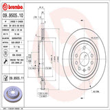 Brembo OE Rear Brake Kit (Prem NAO Ceramic Pads/Prem UV Coat Rotors) - 08-10 Chevy Cobalt by Brembo KT00671-BRE