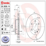 Brembo OE Front Brake Kit (Prem NAO Ceramic Pads/Prem UV Coat Rotors) - 07-09 Dodge Sprinter 3500 by Brembo KT00B25-BRE