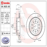 Brembo OE Rear Brake Kit (Rear Prem NAO Ceramic Pads/Prem UV Coat Rotors) - 03-11 Ford Crown Victoria/10-11 Ranger by Brembo KT00865-BRE