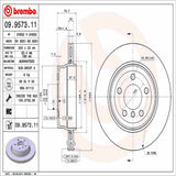 Brembo OE Rear Brake Kit (Prem LowMet Pads/Prem UV Coat Rotors) - BMW by Brembo KT04425-BRE