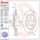 Brembo OE Rear Brake Kit (Prem NAO Ceramic Pads/Prem UV Coat Rotors) - 01-02 Mercedes CL55 AMG by Brembo KT00B32-BRE
