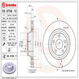 Brembo OE Rear Brake Kit (Prem NAO Ceramic Pads/Prem UV Coat Rotors) - VW/Audi by Brembo KT00A09-BRE