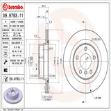 Brembo OE Rear Brake Kit (Prem NAO Ceramic Pads/Prem UV Coat Rotors) - BMW by Brembo KT00B13-BRE