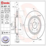 Brembo OE Front Brake Kit (Prem NAO Ceramic Pads/Prem UV Coat Rotors) - 06-10 Jeep Commander/05-10 Grand Cherokee by Brembo KT00960-BRE