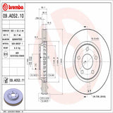 Brembo OE Front Brake Kit (Prem NAO Ceramic Pads/Prem UV Coat Rotors) - 97-05 Buick Century by Brembo KT00686-BRE