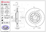 Brembo OE Rear Brake Kit (Prem NAO Ceramic Pads/Prem UV Coat Rotors) - Audi by Brembo KT00459-BRE
