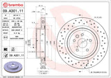 Brembo OE Rear Brake Kit (Prem NAO Ceramic Pads/Prem UV Coat Rotors) - 08-14 Lexus IS F by Brembo KT00415-BRE