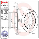 Brembo OE Rear Brake Kit (Prem NAO Ceramic Pads/Prem UV Coat Rotors) - 10-21 Lexus GX460/03-22 Toyota 4Runner by Brembo KT00113-BRE