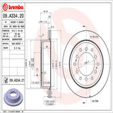 Brembo OE Rear Brake Kit (Prem NAO Ceramic Pads/Prem UV Coat Rotors) - 10-21 Lexus GX460/03-22 Toyota 4Runner by Brembo KT00240-BRE