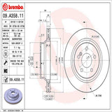 Brembo OE Rear Brake Kit (Prem NAO Ceramic Pads/Prem UV Coat Rotors) - 12-15 Mercedes C250/08-14 C300/08-15 C350 by Brembo KT00B66-BRE
