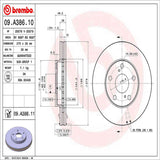 Brembo OE Front Brake Kit (Prem NAO Ceramic Pads/Prem UV Coat Rotors) - 92-93 Lexus ES300/91-00 Camry/93-97 Corolla by Brembo KT00458-BRE